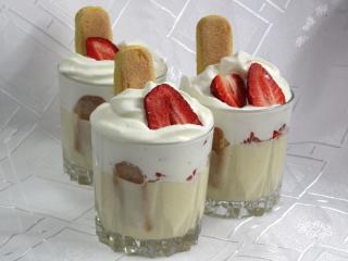 Jahodový pohár s mascarpone