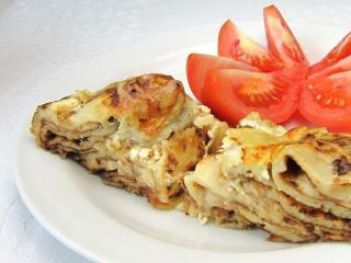 Zapekané zemiakové palacinky so syrom