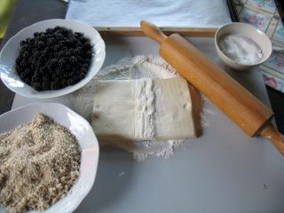 Príprava černíc a orechov