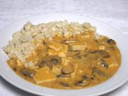 Tofu-šampiňónová omáčka